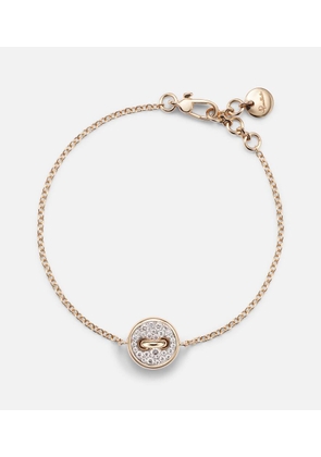 Pomellato Pom Pom Dot 18kt rose gold chain bracelet with white diamonds and mother of pearl