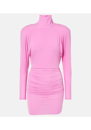 Alex Perry Draped jersey minidress