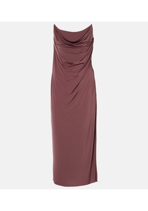 Alex Perry Draped jersey corset dress