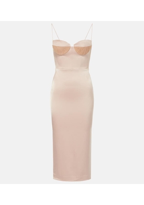 Alex Perry Sweetheart satin crepe midi dress