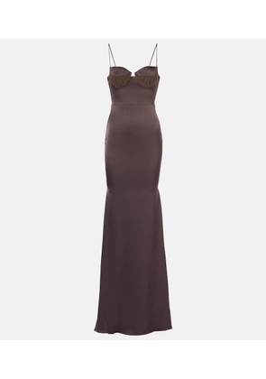 Alex Perry Satin bustier gown