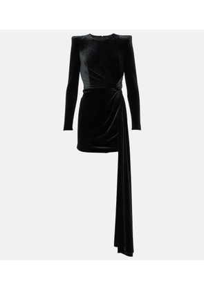 Alex Perry Draped velvet minidress