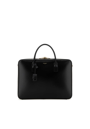 Saint Laurent Black Leather Large Sac De Jour Handbag
