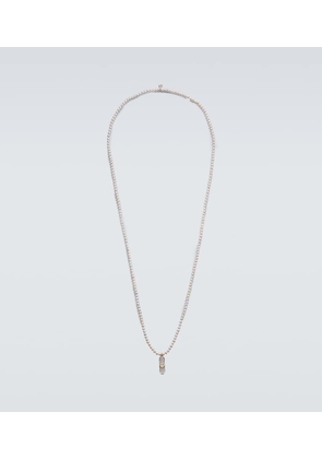 Sydney Evan Happy Face Skateboard charm necklace with pearls