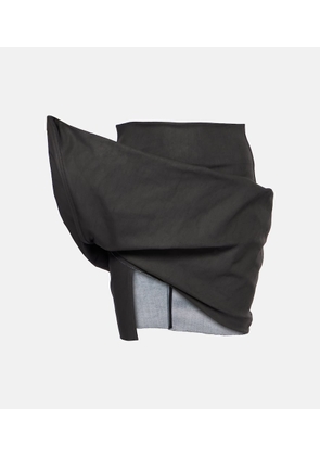 Rick Owens Draped cotton-blend miniskirt