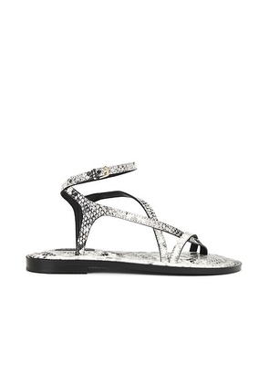 A.EMERY Edna Sandal in Eggshell Snake - White. Size 35 (also in 36, 37, 38, 39, 40, 41).