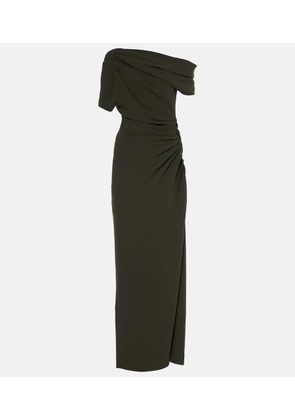 Simkhai Kally draped one-shoulder crepe gown