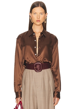 Comme Si La Shirt Classica in Espresso - Brown. Size S (also in XS).