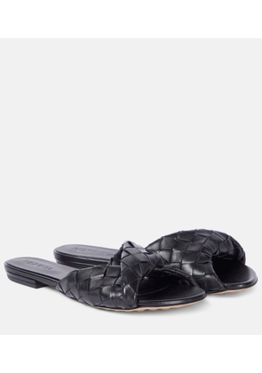 Bottega Veneta Blink Intrecciato leather slides