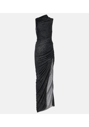 Rick Owens Svita printed ruched jersey gown