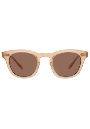 Mr. Leight HANALEI S Gold Brown Square Unisex Sunglasses ML2008 SMT-12KMWG/BRN 45