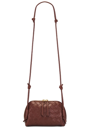 Bottega Veneta Concert Pouch in Sapele & Gold - Rust. Size all.