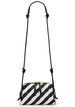 Bottega Veneta Concert Pouch in Space  Chalk  & Gold - White,Black. Size all.