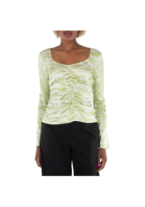Ganni Ladies Margarita Silk Stretch Shirt, Brand Size 36 (US Size 2)