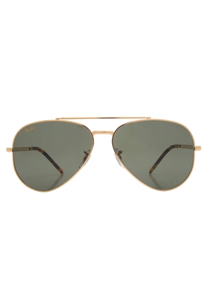 Ray Ban New Aviator Green Aviator Unisex Sunglasses RB3625 919631 62