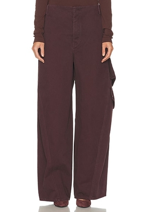 ALAÏA Cargo Pant in Aubergine - Wine. Size 34 (also in 36, 38, 40).