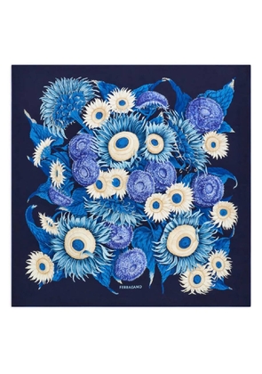 Ferragamo Sunflower Graphic Silk Scarf