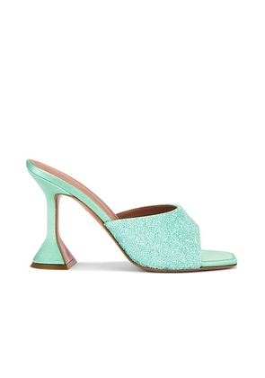 AMINA MUADDI Lupita Crystal Dust 95 Slipper in Mint & Mint Crystal - Mint. Size 36 (also in 37, 39, 41).