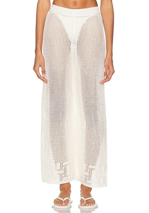 Calle Del Mar Geo Hem Pant in Natural - Ivory. Size L (also in M).