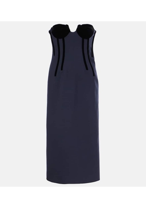 Sportmax Anemone wool-blend bustier midi dress
