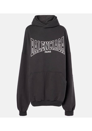 Balenciaga Logo cotton jersey hoodie