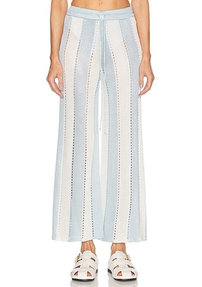 Calle Del Mar Cabana Stripe Pant in Tide Stripe - Baby Blue. Size M (also in S).