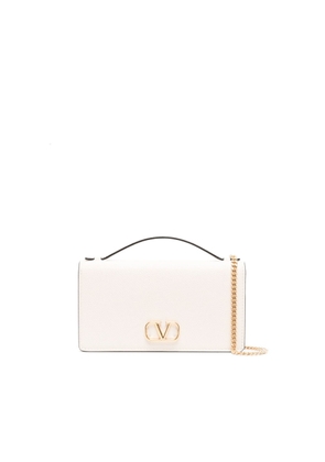 Valentino Garavani Vlogo Signature Leather Wallet On Chain