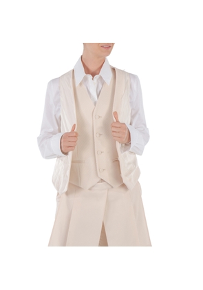 Fendi Cut-Out Detail Deconstructed Vest, Brand Size 42 ( US Size 6 )