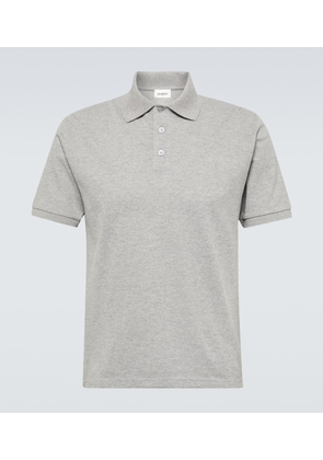 Saint Laurent Cassandre cotton-blend pique T-shirt