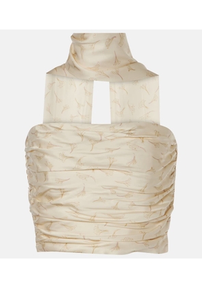 Rotate Printed scarf-detail bandeau top