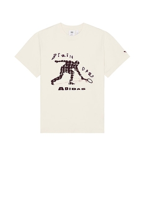 Adidas Originals x Brain Dead Tennis Player Tee in Wonder White - Cream. Size S (also in ).