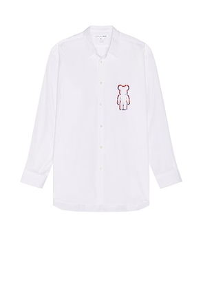 COMME des GARCONS SHIRT x BearBrick Digital Print Shirt in White & Check - White. Size M (also in ).