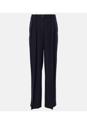 The Row Igor low-rise wool wide-leg pants
