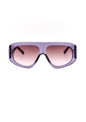 THE ATTICO Milano Sunglasses in Purple & Silver - Purple. Size all.