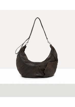 Vivienne Westwood Agnes Medium Shoulder Bag Leather Dark-brown