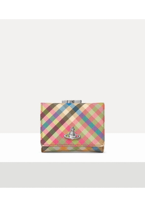 Vivienne Westwood Small Frame Wallet Buccia D'arancia Heather-plaid One Size Women