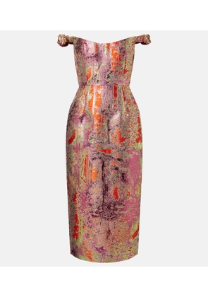 Markarian Amina brocade off-shoulder midi dress