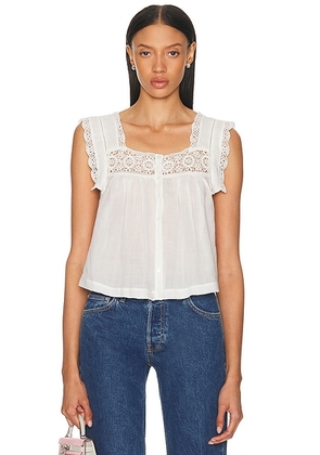 Citizens of Humanity Mia Embroidered Top in White - White. Size M (also in XL).