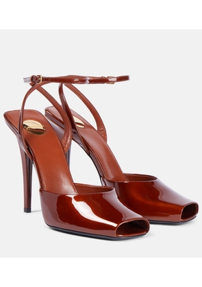 Saint Laurent La Scandale 110 patent leather sandals