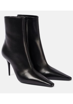 Saint Laurent Ashley 90 leather booties