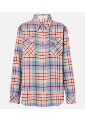 God's True Cashmere Alâs Run plaid cashmere shirt