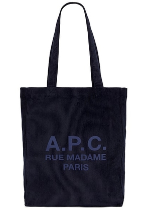 A.P.C. Lou Rue Madame Tote Bag in Dark Navy - Navy. Size all.