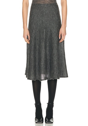 ALAÏA Circle Skirt in Gris Chine - Grey. Size 34 (also in 40).