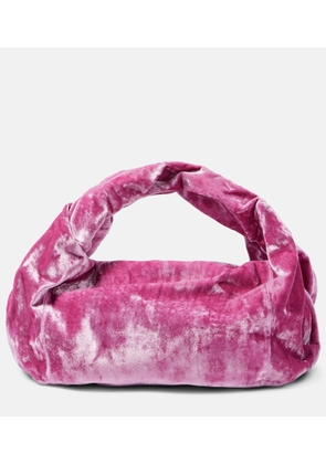 Dries Van Noten Twist Small velvet shoulder bag