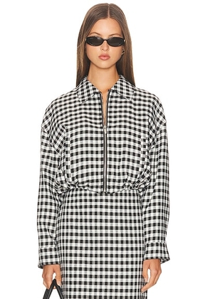 A.L.C. Kayden Jacket in Black & Cream - Black,White. Size L (also in M, S).