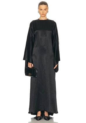 Balenciaga Maxi Satin Dress in Black - Black. Size 34 (also in 36, 38).