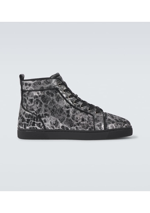 Christian Louboutin Louis printed leather high-top sneakers
