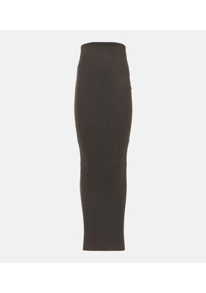 Rick Owens Dirt Pillar leather maxi skirt