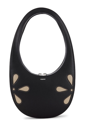Coperni Petal Swipe Bag in Black & Beige - Black. Size all.