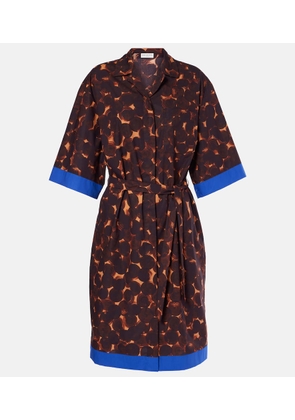 Dries Van Noten Printed cotton poplin shirt dress